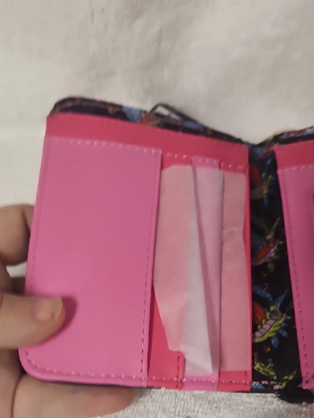 Loungefly Alice In Wonderland Wallet with Blue Caterpillar Pink Mushrooms Patch